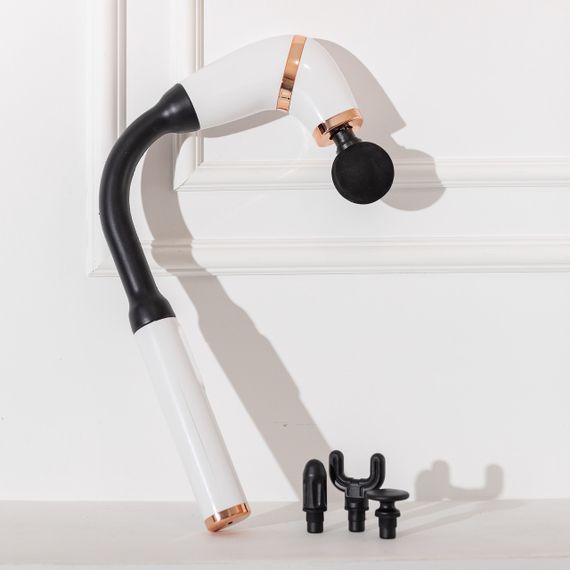 Перкуссионный ручной массажер аккумуляторный 17 Вт зарядка от USB до 3200 об/мин Белый HP-11-11W | Зображення 6