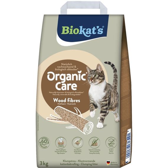 Наповнювач деревний Biokats для котячого туалету Organic Care 8л/3кг