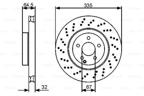 Диск гальмівний MERCEDES-BENZ S-CLASS, BOSCH (0986479413) | Зображення 4