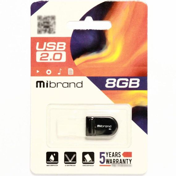 Flash Mibrand USB 2.0 Scorpio 8Gb Black | Зображення 1