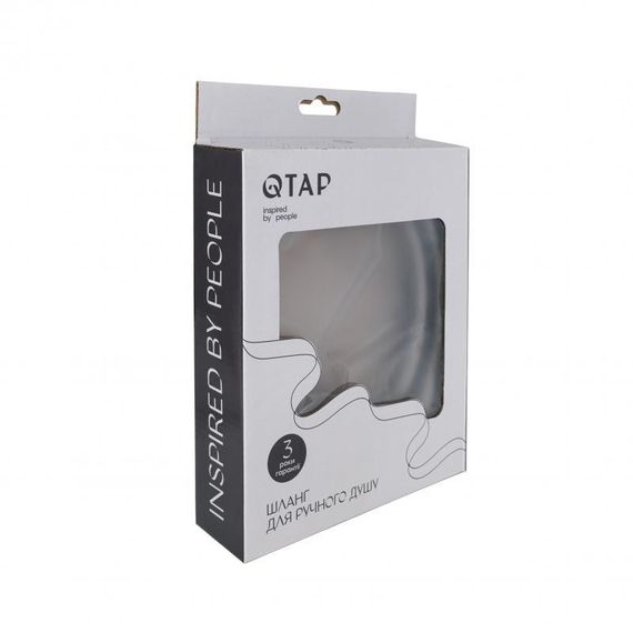 Шланг для ручного душу Qtap Hadice 1600 мм QTHADPVC160G Graphite | Зображення 2