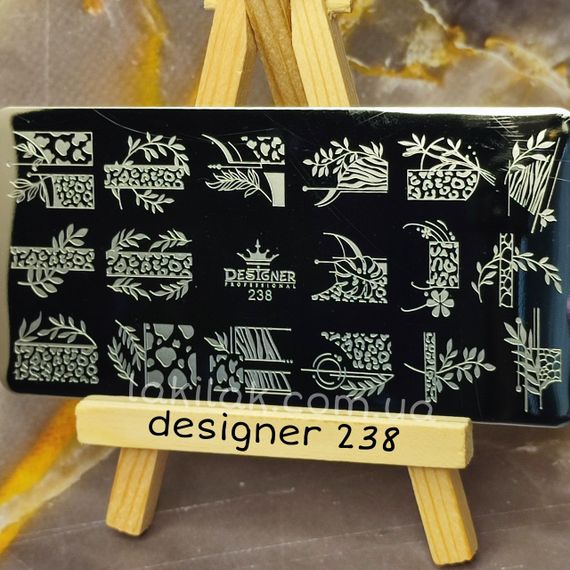 Пластина 238 для стемпінгу Designer Professional (12х6см)