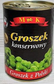 Горошек зеленый консервированный 400 г Польша M&K