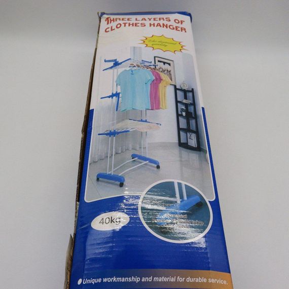 Многоярусная сушилка для белья до 40 кг  (172х73х64 см) Garment Rack With Wheels / Складная напольная сушилка | Зображення 9