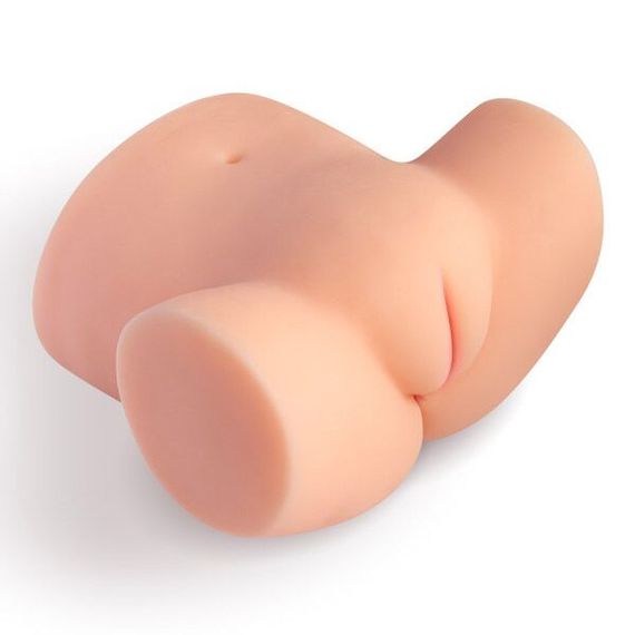 Мастурбатор-півторс з вібрацією Real Body Real Tess, вагіна та анус, 18х15см | Зображення 1