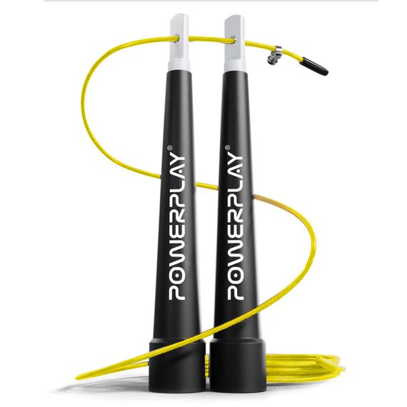 Скакалка скоростная PowerPlay 4202 Ultra Speed ​​Rope Желтая 2,9м