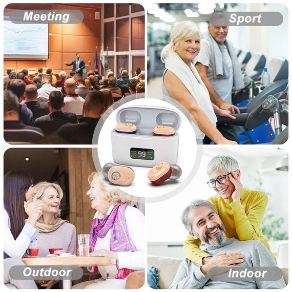 Слуховий апарат TKING DB211701 — міні аудіопідсилювач звуку, персональний голосовий підсилювач | Зображення 4