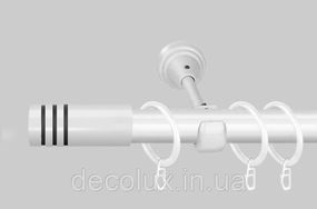 Карниз для штор металлический однорядный 19 мм Модуло белый 200 см.