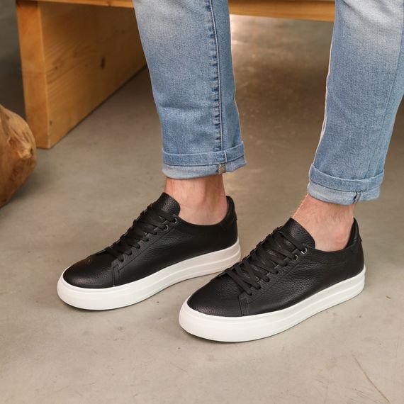 Кеди чоловічі шкіряні 590065 Чорні 40 41 42 43 44 45 | Зображення 9