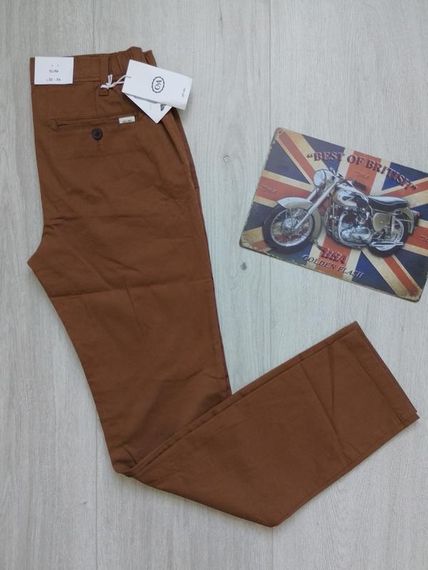 Коричневі чоловічі штани чінои р. 32/34 slim | Зображення 3