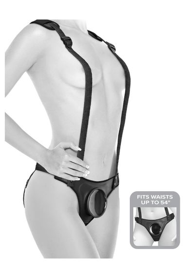 Трусики для страпону Pipedream Body Dock з підтяжками, чорні Sex Aura