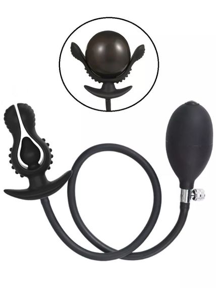 Надувной анальный плаг Inflate Sense Pro с помпой и анатомической фиксацией | Зображення 7