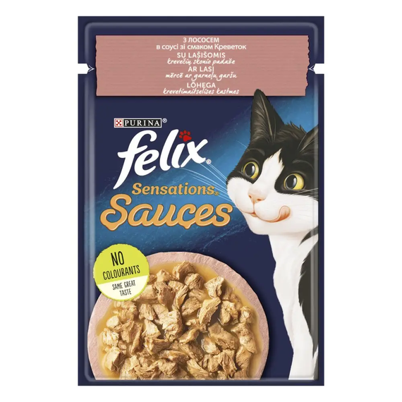 Вологий корм пауч Purina Felix Fantastic для котів із лососем, 85г