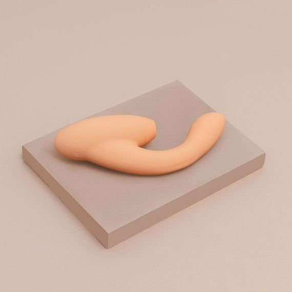 Безконтактний вібратор подвійної стимуляції з підігрівом Sweet Em, бежевий sexstyle | Зображення 2