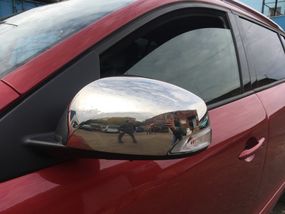 Накладки на дзеркала (2 шт., нерж.) OmsaLine - Італійська нержавійка для Renault Megane III 2009-2016 рр