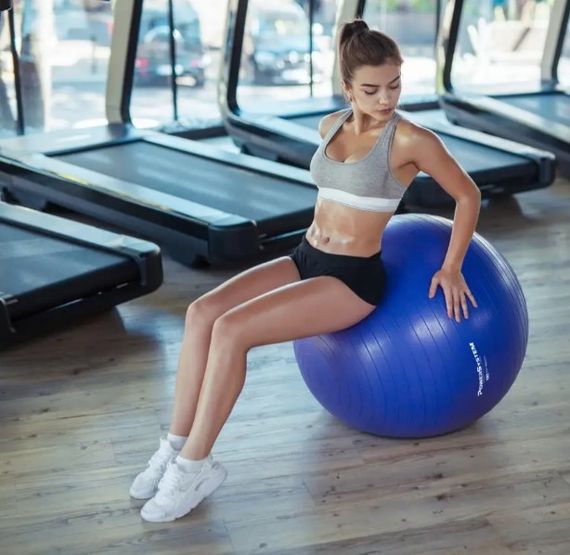 М'яч для фітнесу (фітбол) Power System PS-4012 Ø65 cm PRO Gymball Blue (PS-4012_65cm_Blue) | Зображення 3