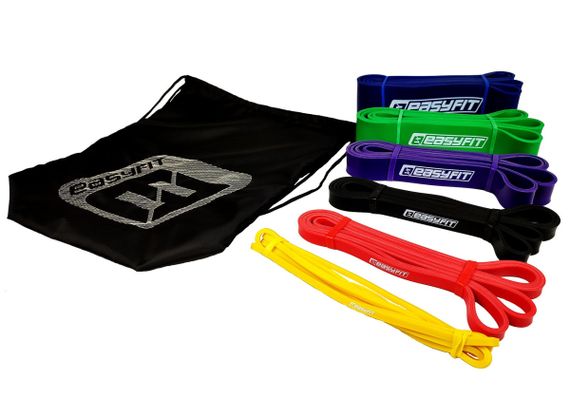 Гумові петлі EasyFit: набір 1-110 кг (6 шт) (EF-1116s)