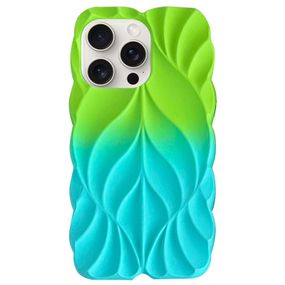 TPU чохол Leaf для Apple iPhone 16 Pro Max (6.9") Green / Aqua