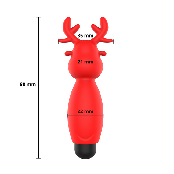 Міні-вібратор - Erospace Sweet Play Mini Reindeer Vibrator A10 | Зображення 6
