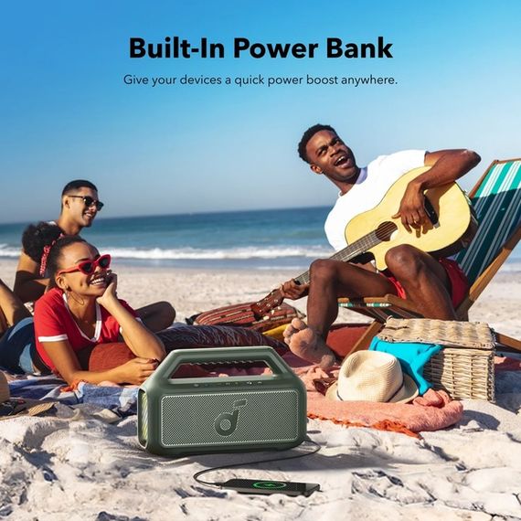 Портативна акустика Anker SoundСore Boom 2 Green | Зображення 6