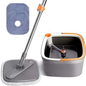 Комплект швабра з відром для миття підлоги Mop with bucket K10 , з віджиманням / Складна швабра