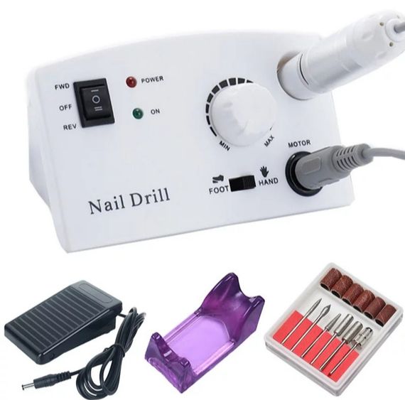 Фрезер для манікюра Nail Drill ZS-602 65W 45тис. об/хв (белый) | Зображення 2