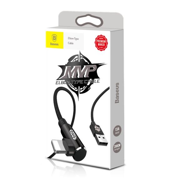 USB Baseus MVP Elbow CALMVP Lightning 1.5A 2m | Зображення 3