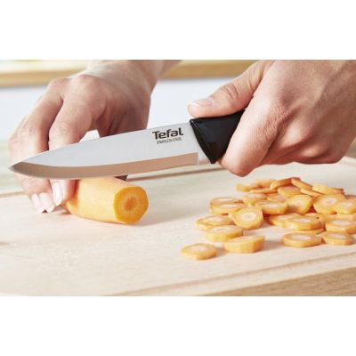Набір ножів Tefal Essential 3шт, нержавіюча сталь, пластик, чорний (K2219455) | Зображення 9