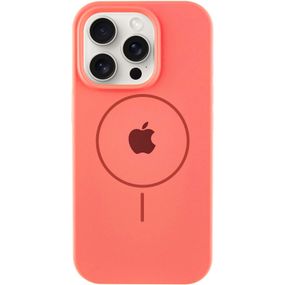 Чохол Silicone Case Full Protective (AA) with MagSafe для Apple iPhone 16 Pro Max (6.9") Кавуновий / Watermelon red