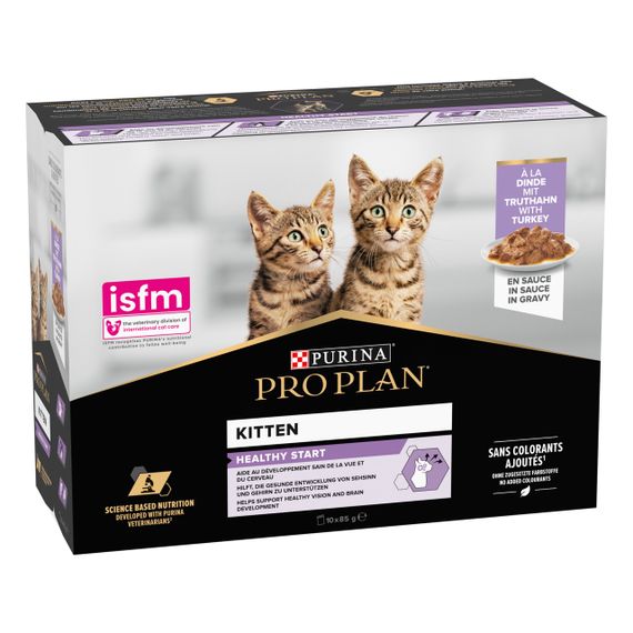 Набор влажного корма для котят с индейкой Purina Pro Plan Kitten 85 гр х 10 шт | Зображення 1