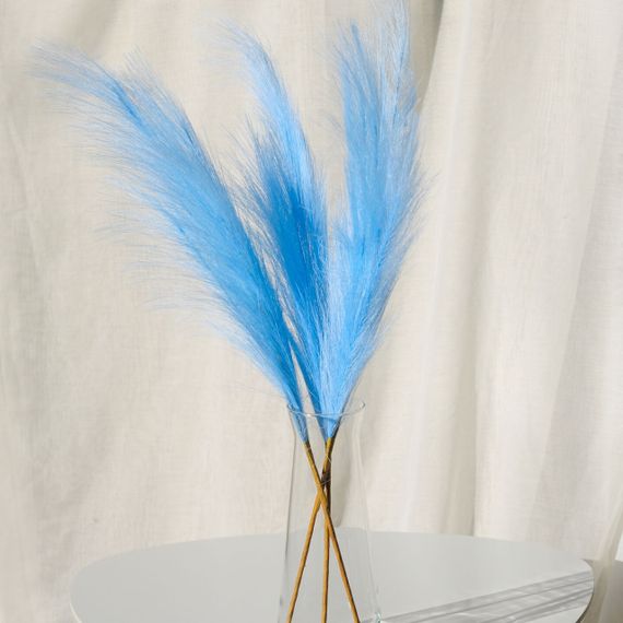 Пампас искусственный 75см 10шт/уп. Цвет: голубий XW-20