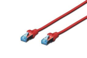 Патч-корд DIGITUS cat.5e,SF-UTP,5м,AWG 26/7, красного цвета (DK-1531-050/R)