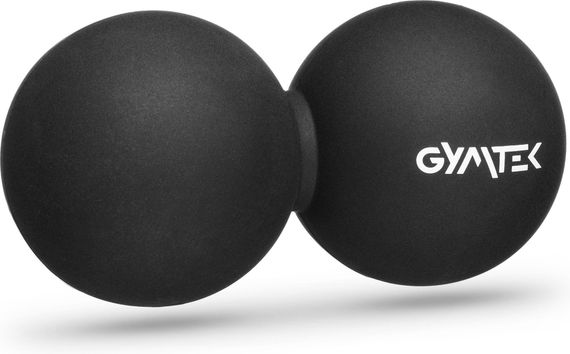 Масажний м'яч Gymtek 63 мм подвійний чорний | Зображення 6