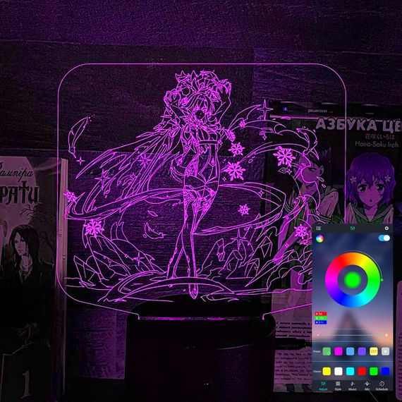 Акриловий світильник-нічник керування з телефона Еола tty-n001289