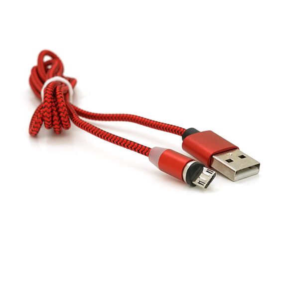 Магнитный кабель PiPo USB 2.0/Micro, 1m, 2А, тканевая оплетка, бронированный | Зображення 3