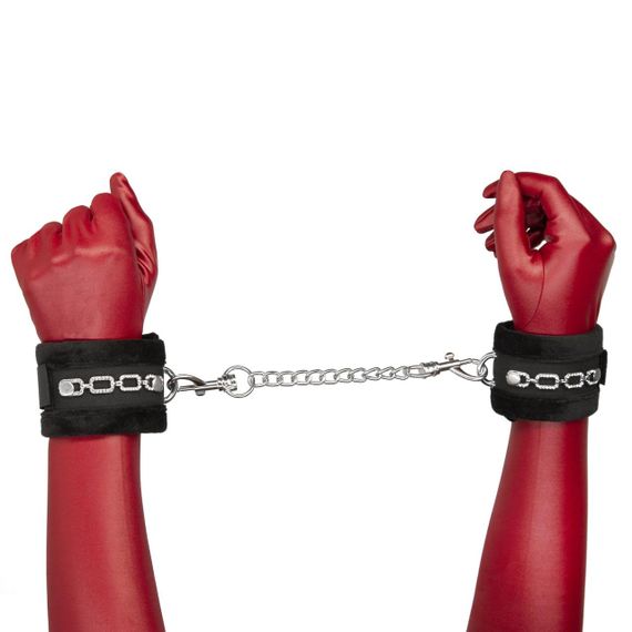 Наручники Punishment - Crystal Detail Handcuffs - Black Sex Aura | Зображення 1