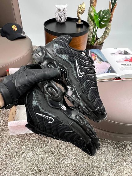 Кросівки Air Max Plus All Black White , текстиль , В'єтнам | Зображення 4