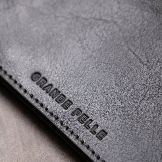 Оригинальное кожаное портмоне унисекс GRANDE PELLE 11513 Черный | Зображення 8