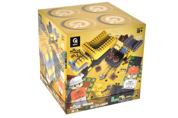 Конструктор блочний QB300-204 "Block&Steps: Мегабудівельник" + ходилка і меморі гра 3в1, 125дет. qbee | Зображення 1
