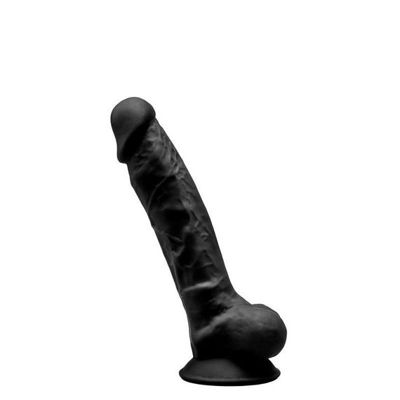 Фалоімітатор SilexD Johnny Black (MODEL 1 size 7in), двошаровий, силікон + Silexpan, діаметр 3,8см Sex Aura | Зображення 1