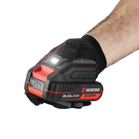 Адаптор для акумулятора Li-ion 20 В, USB 2A, LED ліхтар INTERTOOL WT-9300 | Зображення 6