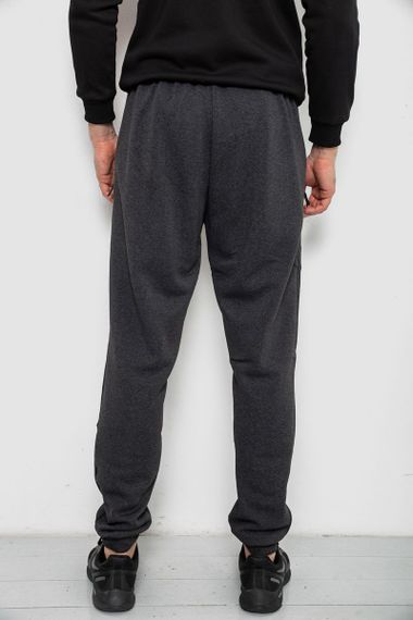 Спортивные штаны мужские на флисе, цвет серый, 244R41748 | Зображення 3