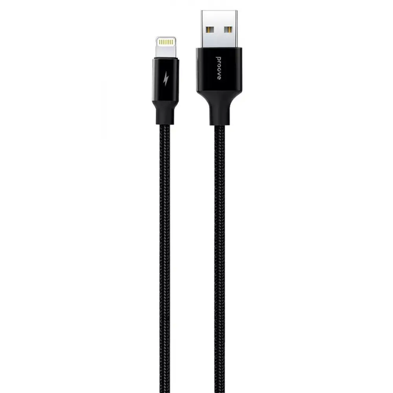 Кабель Proove Light Weft Lightning 2.4A (1m) чорний, кабель для айфона, кабель лайтінг, шнур для зарядки | Зображення 2