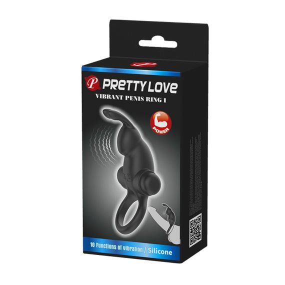 Эрекционное кольцо - Pretty Love Vibrant Penis Ring I Black sexstyle | Зображення 1