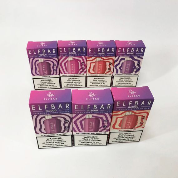 Elf Bar RI3000 5%. Чорниця Малина Лимон (Blueberry Raspberry Lemon) | Зображення 9