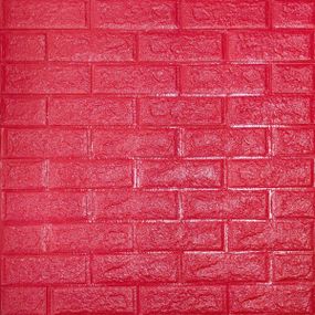 3D панель самоклеюча цегла малинова-червона 700х770х5мм (108-5) SW-00001364