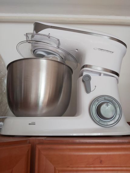 Планетарный миксер тестомес Esperanza EKM024 Cooking Assistant с чашей 4 л, кухонный миксер для теста 800 Вт | Зображення 7