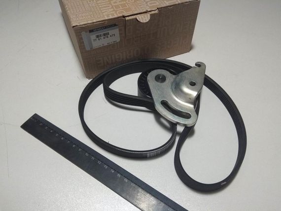 Ремінь генератора струмковий +ролик RENAULT 1.5 dCi (7701476473) 5PK1135 | Зображення 1
