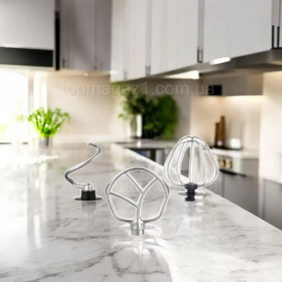 Кухонний комбайн з тістомісом 4500Вт Top Kitchen універсальний кухонний комбайн  3в1 | Зображення 3