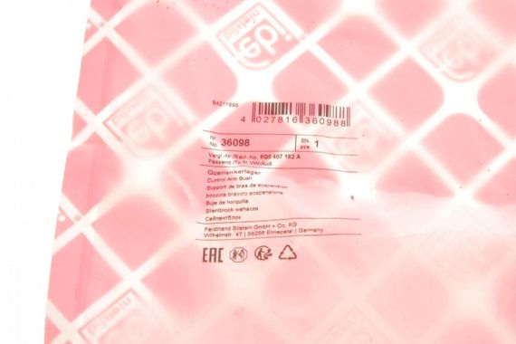 Сайлентблок важеля переднього знизу спереду всередині VW Polo Skoda Fabia 99- 12.2x54  36098 | Зображення 3